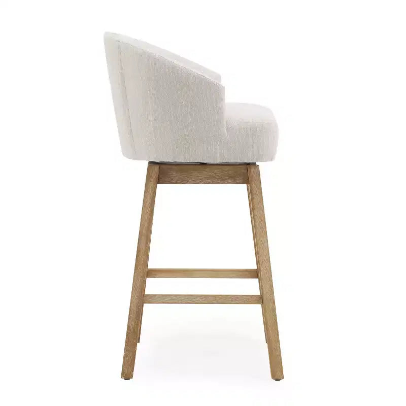 GDFStudio Combes Sgabelli da bar girevoli imbottiti da 84 cm (set da 2)
