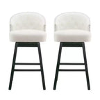 GDFStudio Combes Sgabelli da bar girevoli imbottiti da 84 cm (set da 2)