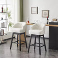 GDFStudio Combes Upholstered 33 Inch Swivel Barstools (Set of 2)