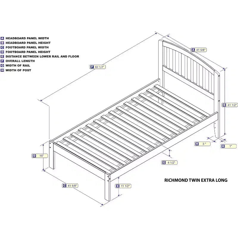 Letto a piattaforma - Design elegante e arcuato e doghe robuste per la camera da letto