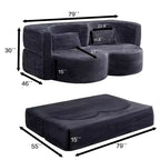 Divanetto trasformabile 2 in 1 Okak moderno e pieghevole con memory foam, comodo divano letto futon per soggiorno, appartamento