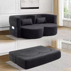 Divanetto trasformabile 2 in 1 Okak moderno e pieghevole con memory foam, comodo divano letto futon per soggiorno, appartamento