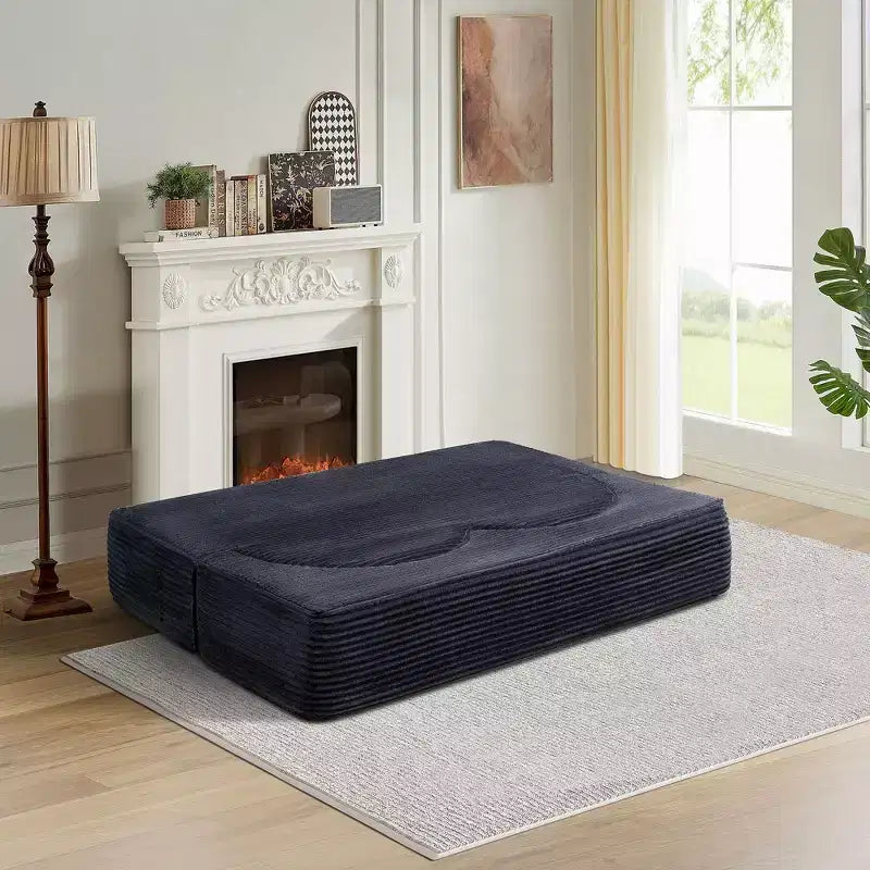 Divanetto trasformabile 2 in 1 Okak moderno e pieghevole con memory foam, comodo divano letto futon per soggiorno, appartamento