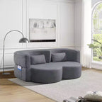 Divanetto trasformabile 2 in 1 Okak moderno e pieghevole con memory foam, comodo divano letto futon per soggiorno, appartamento