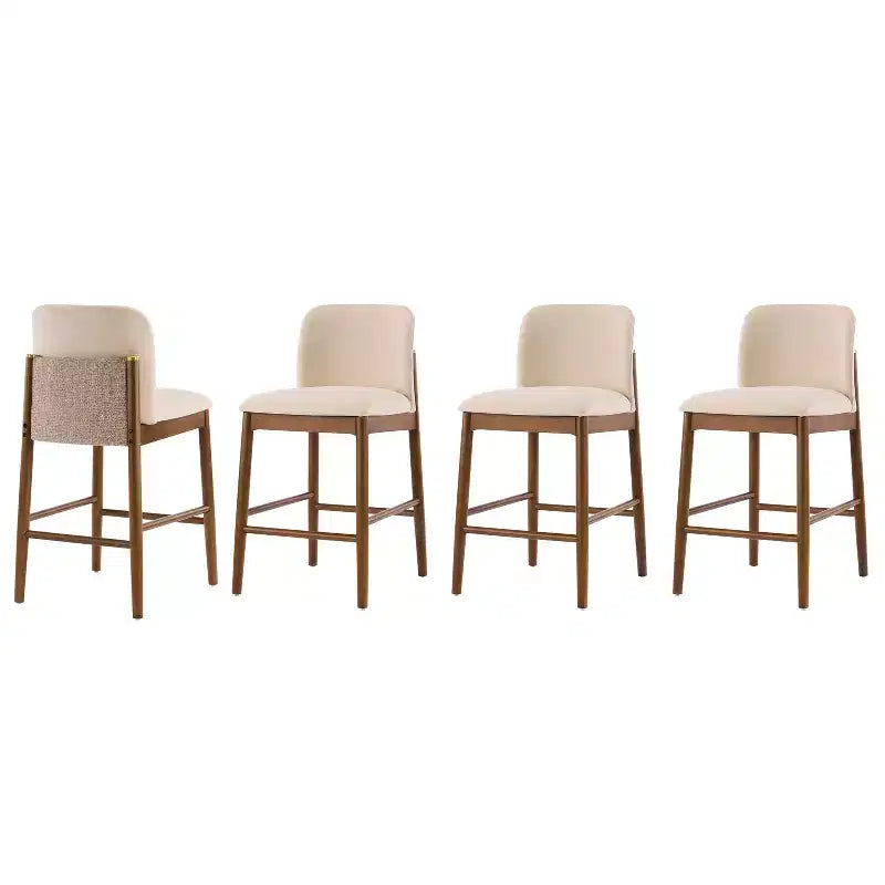 Christopher Knight Home Iven Sgabelli da bancone moderni imbottiti in legno di gomma (set da 4)