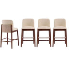 Christopher Knight Home Iven Sgabelli da bancone moderni imbottiti in legno di gomma (set da 4)