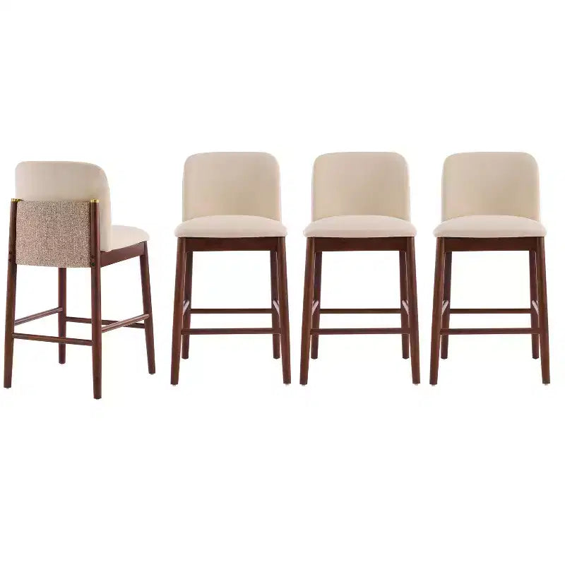 Christopher Knight Home Iven Sgabelli da bancone moderni imbottiti in legno di gomma (set da 4)
