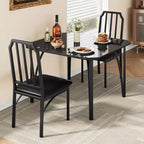 Kitchen Table Chairs Set of 2, Dining Room Table Set, Comfortable Upholstered Seats, Rectangular Kitchen Table Set, for Small Space, Home, Kitchen