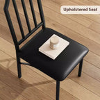 Set di 2 sedie per tavolo da cucina, Set tavolo da pranzo, Sedili imbottiti confortevoli, Set tavolo da cucina rettangolare, per piccoli spazi, casa, cucina