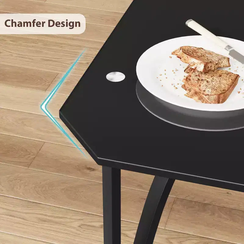 Set di 2 sedie per tavolo da cucina, Set tavolo da pranzo, Sedili imbottiti confortevoli, Set tavolo da cucina rettangolare, per piccoli spazi, casa, cucina