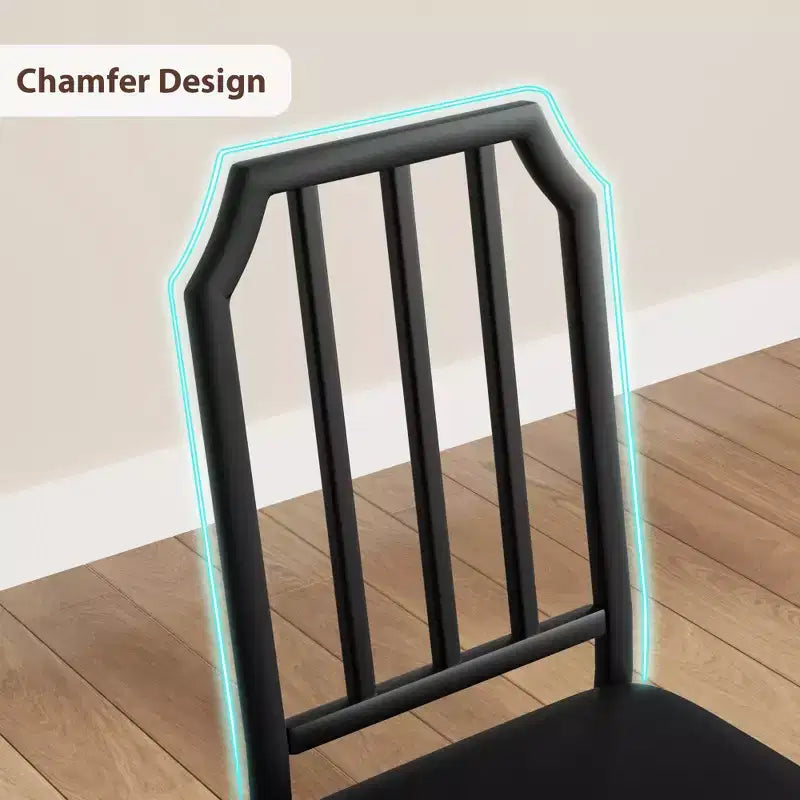Set di 2 sedie per tavolo da cucina, Set tavolo da pranzo, Sedili imbottiti confortevoli, Set tavolo da cucina rettangolare, per piccoli spazi, casa, cucina