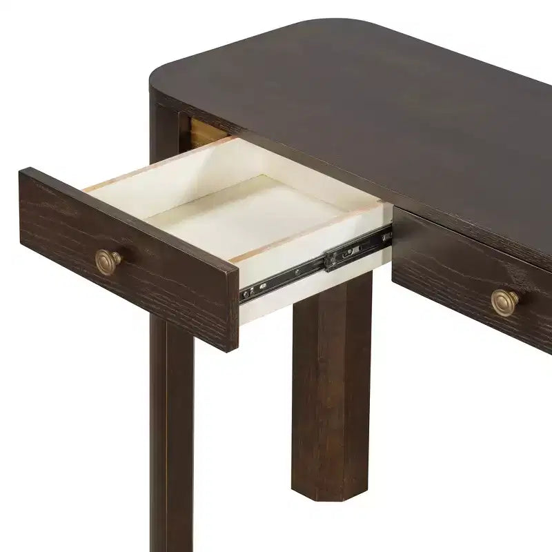 Console Polibi con bordi curvi e 3 cassetti nascosti