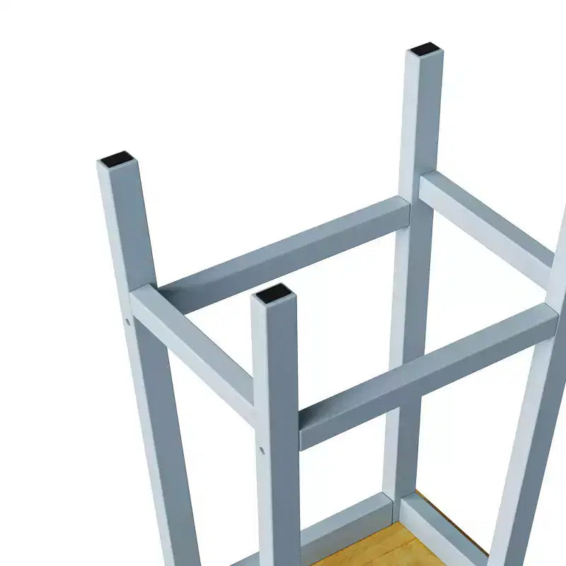 EHMKNP Sgabelli alti da bancone da 65 cm con poggiapiedi, sedile in legno e struttura in metallo nero, sgabelli da cucina rustici per sala da pranzo, pub o caffetteria