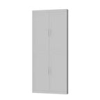MAYEERTY Armadietto Moderno a 4 Ante, Armadio Contenitore Salvaspazio per Soggiorno, Sala da Pranzo, Camera da Letto, Bianco, 2 Pezzi
