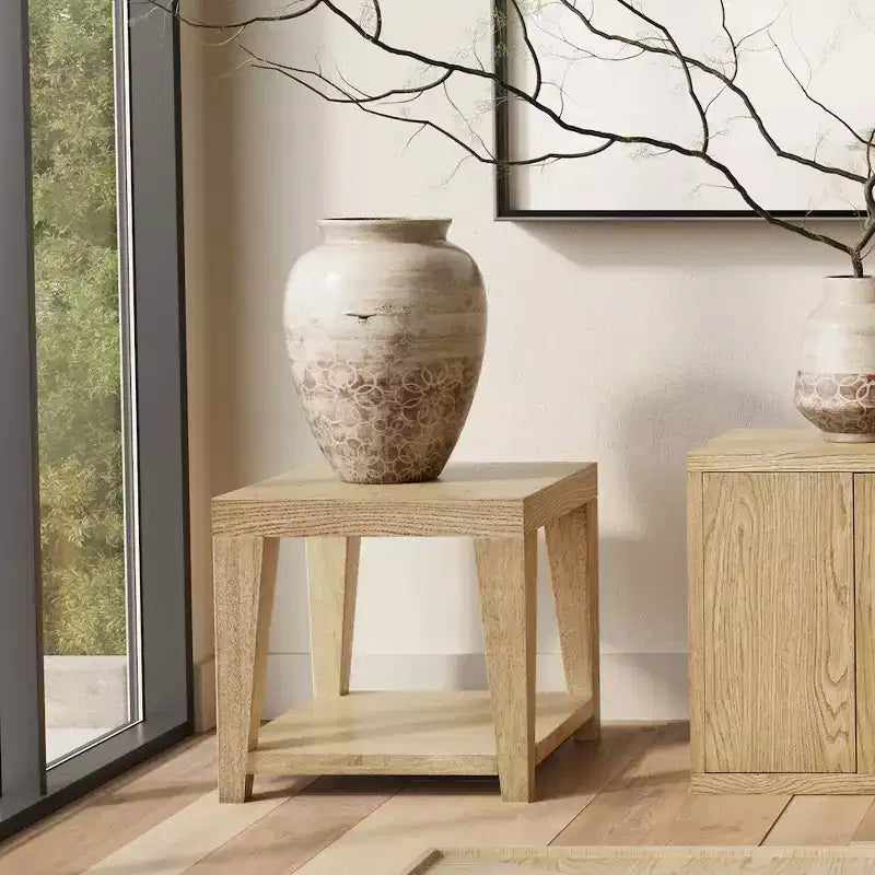 Jofran, Tavolino quadrato contemporaneo moderno Laurel Creek da 24 pollici con ripiano aperto