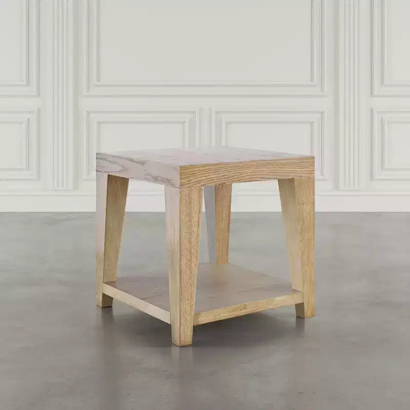 Jofran, Tavolino quadrato contemporaneo moderno Laurel Creek da 24 pollici con ripiano aperto