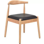 Set di 2 sedie da pranzo in similpelle stile Mid-Century Modern con struttura in legno massello, sedie senza braccioli per sala da pranzo o soggiorno-Panipeachy