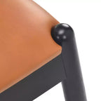 Set di 2 sedie da pranzo in similpelle stile Mid-Century Modern con struttura in legno massello, sedie senza braccioli per sala da pranzo o soggiorno-Panipeachy