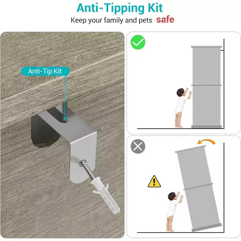COZONY Armadio Contenitore Alto 170 cm con Ante e Ripiani, Dispensa Organizzatore Autoportante