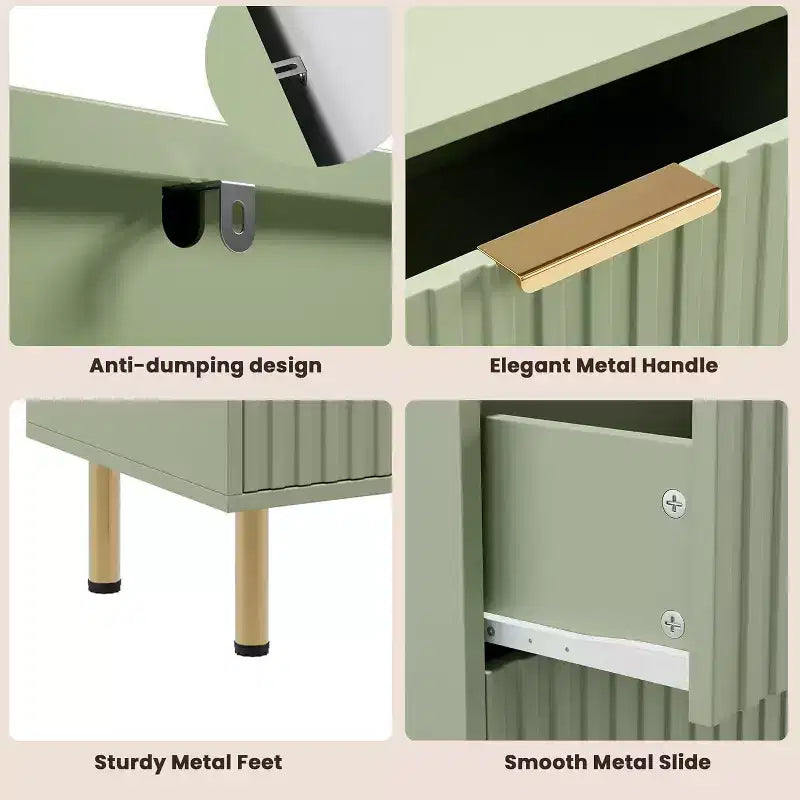 Credenza moderna con 6 cassetti profondi a coste e gambe in metallo, cassettiera organizer in legno, tavolino per camera da letto, soggiorno, corridoio, camera dei bambini