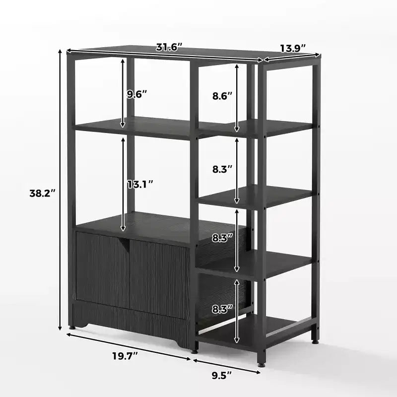 COZONY 32 Mobile Bar Angolare Piccolo con Contenitore, Credenza Compatta, Mobile Bar da Fattoria con Ante e Cassetti