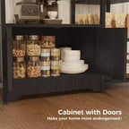 COZONY 32 Mobile Bar Angolare Piccolo con Contenitore, Credenza Compatta, Mobile Bar da Fattoria con Ante e Cassetti