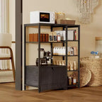 COZONY 32 Mobile Bar Angolare Piccolo con Contenitore, Credenza Compatta, Mobile Bar da Fattoria con Ante e Cassetti