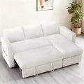 Dyonery 81-inch three-seater pull-out bed, with storage and side pockets, adjustable backrest, convertible sofa bed, Chenille