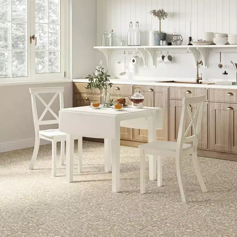Jofran, sgabello da bar con schienale a X in legno spazzolato Coastal Tides (set da 2)