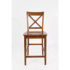 Jofran, Sgabelli da bancone classici X-Back in legno massello Simplicity (Set di 2)