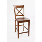 Jofran, Sgabelli da bancone classici X-Back in legno massello Simplicity (Set di 2)