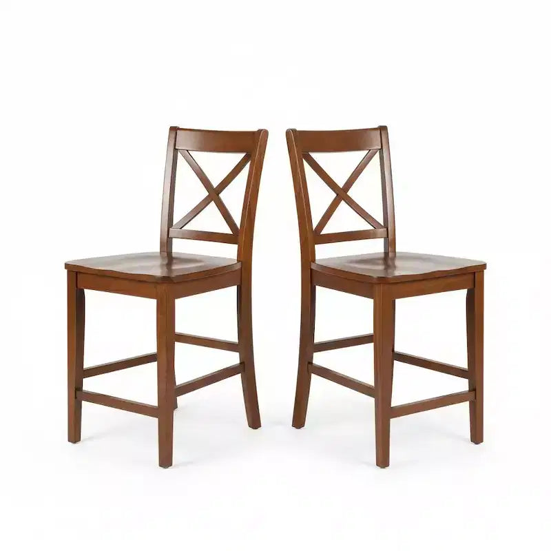 Jofran, Sgabelli da bancone classici X-Back in legno massello Simplicity (Set di 2)