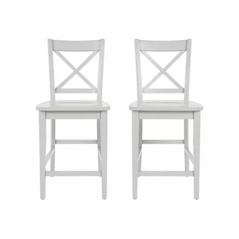 Jofran, Sgabelli da bancone classici X-Back in legno massello Simplicity (Set di 2)