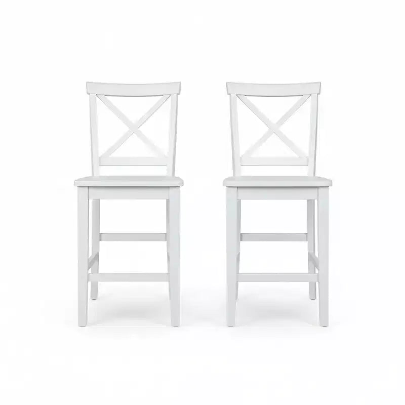 Jofran, Sgabelli da bancone classici X-Back in legno massello Simplicity (Set di 2)