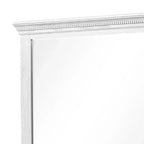 Specchio cassettiera Royal Hampton, vetro bisellato, legno massello grigio invecchiato, 40 pollici