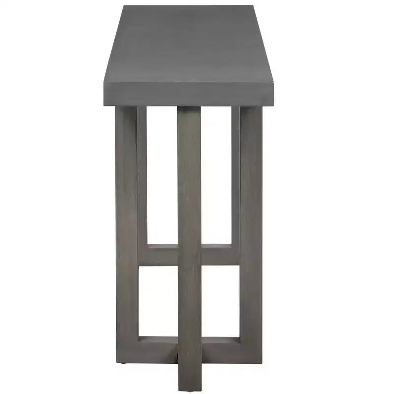 Consolle moderna con gambe in legno robuste, tavolo da ingresso, tavolino da divano rustico per corridoio, soggiorno o ufficio - Panipeachy