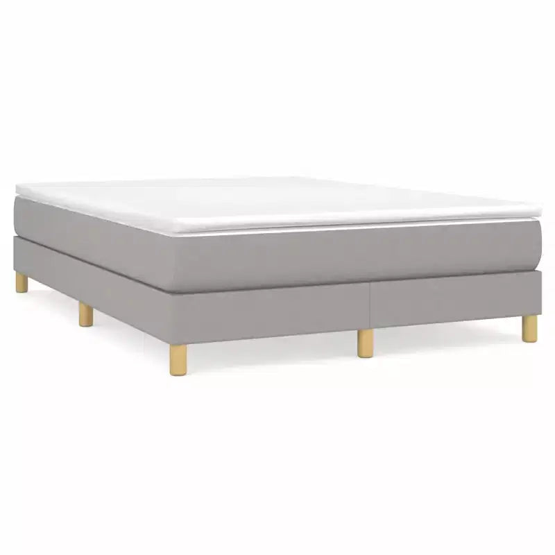 Struttura letto Grigio chiaro 100% tessuto poliestere, compensato, legno ingegnerizzato