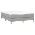 Struttura letto Grigio chiaro 100% tessuto poliestere, compensato, legno ingegnerizzato