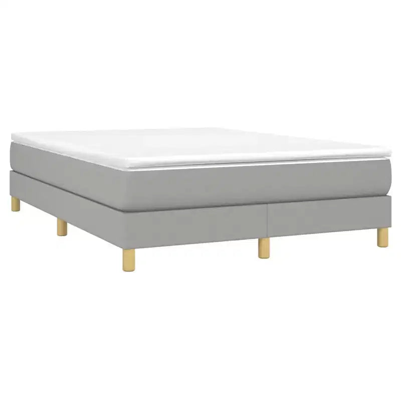 Struttura letto Grigio chiaro 100% tessuto poliestere, compensato, legno ingegnerizzato
