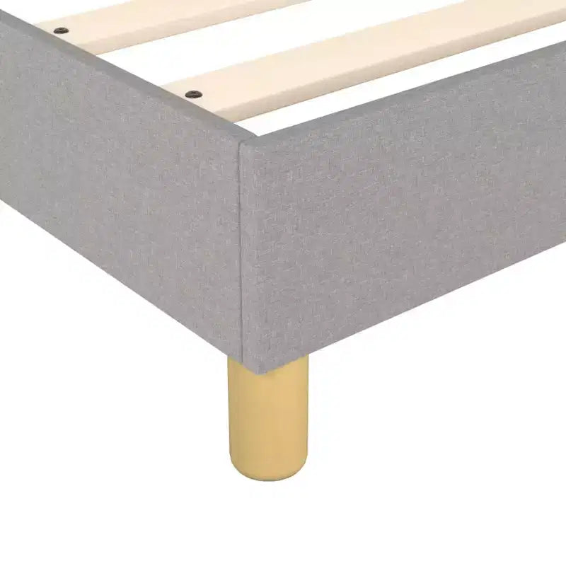Struttura letto Grigio chiaro 100% tessuto poliestere, compensato, legno ingegnerizzato