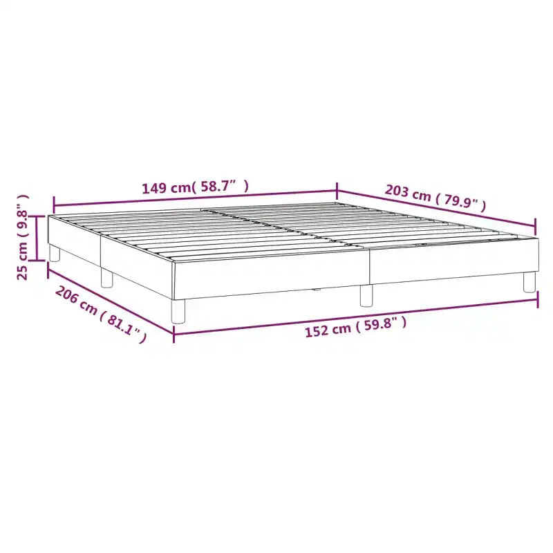Struttura letto Grigio chiaro 100% tessuto poliestere, compensato, legno ingegnerizzato