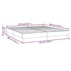 Struttura letto Grigio chiaro 100% tessuto poliestere, compensato, legno ingegnerizzato