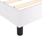 Base letto similpelle bianca, compensato, legno ingegnerizzato Twin XL