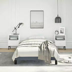 Struttura letto in velluto grigio scuro, compensato, legno multistrato, Twin XL