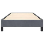 Struttura letto in velluto grigio scuro, compensato, legno multistrato, Twin XL