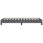Struttura letto in velluto grigio scuro, compensato, legno multistrato, Twin XL
