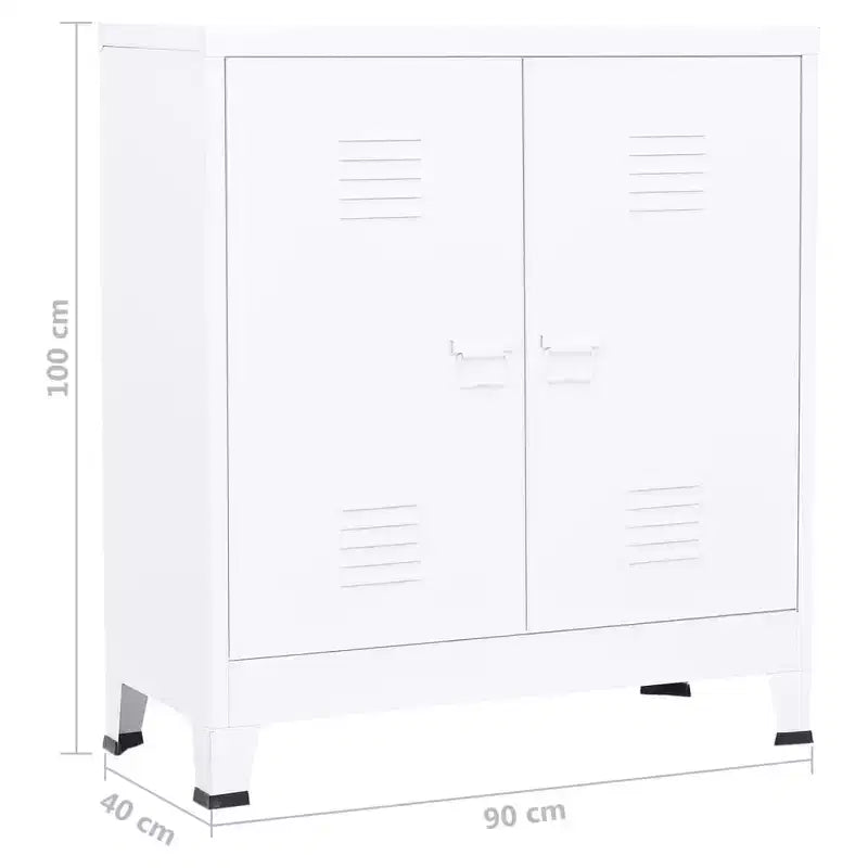 vidaXL Cassettiera Portadocumenti Credenza Cassettiera Mobile Contenitore per Ufficio Acciaio