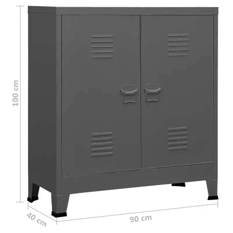 vidaXL Cassettiera Portadocumenti Credenza Cassettiera Mobile Contenitore per Ufficio Acciaio