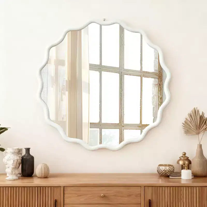 Specchio decorativo rotondo ondulato GDFStudio Nivelle