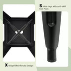 Costway Sgabelli da Bar Senza Schienale Altezza Bancone Set da 4 Sgabelli Impilabili in Metallo per la Cucina o il Bancone